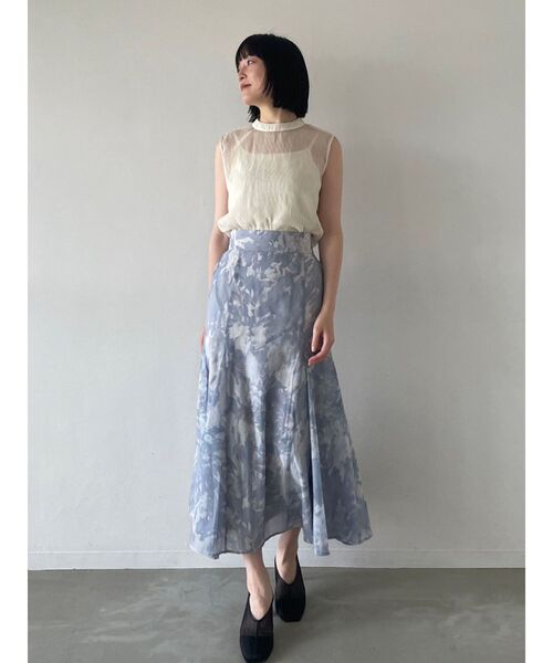 LAGUNAMOON（ラグナムーン）の「ワッシャープリーツブラウス（シャツ/ブラウス・レディース・ブルー/ライトグリーン/アイボリー・FREE）」の16枚目の写真