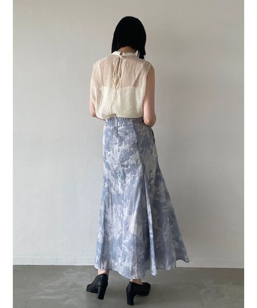 LAGUNAMOON（ラグナムーン）の「ワッシャープリーツブラウス（シャツ/ブラウス・レディース・ブルー/ライトグリーン/アイボリー・FREE）」の17枚目の写真