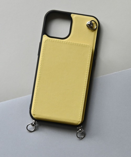 An+u（アンユー）の「ミラー・カードポケット スマホケース iPhone13/14（スマホケース/カバー・レディース・グレイッシュベージュ/シルバー/セージグリーン/ピンク/シャンパン/ダークブラウン/ペールイエロー・ONE SIZE）」の4枚目の写真