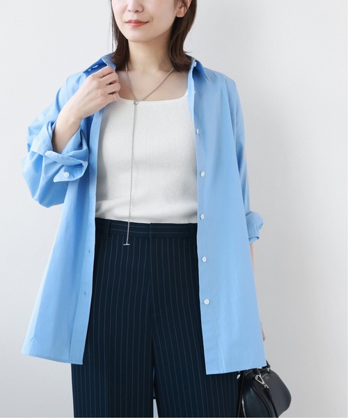 JOURNAL STANDARD relume（ジャーナルスタンダード　レリューム）の「《追加4》Vis/Polyスクエアネックリブタンクトップ（タンクトップ・レディース・ブラック/ホワイト/ブラウン/ベージュ・FREE）」の8枚目の写真