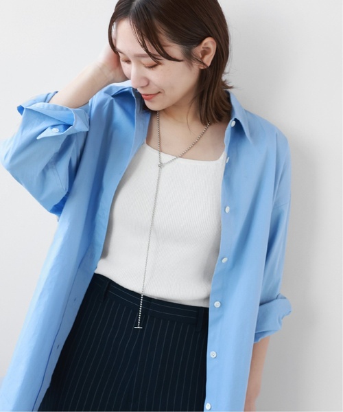 JOURNAL STANDARD relume（ジャーナルスタンダード　レリューム）の「《追加4》Vis/Polyスクエアネックリブタンクトップ（タンクトップ・レディース・ブラック/ホワイト/ブラウン/ベージュ・FREE）」の9枚目の写真