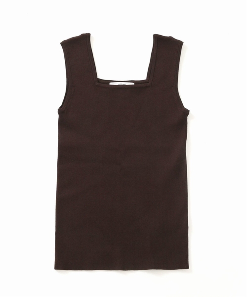 JOURNAL STANDARD relume（ジャーナルスタンダード　レリューム）の「《追加4》Vis/Polyスクエアネックリブタンクトップ（タンクトップ・レディース・ブラック/ホワイト/ブラウン/ベージュ・FREE）」の20枚目の写真