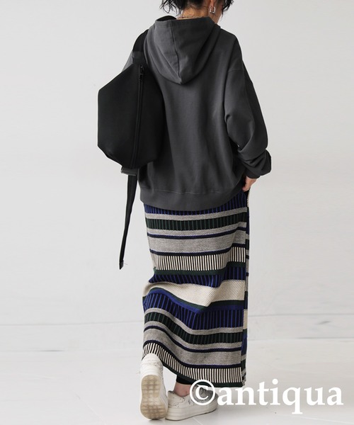 セール】ボーダーニットスカート（スカート）｜antiqua（アンティカ