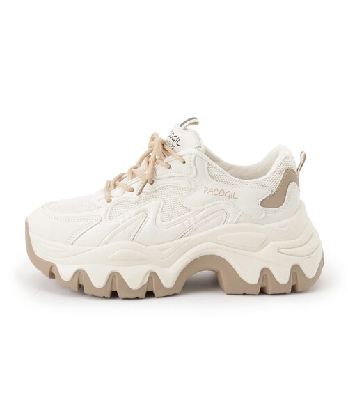 cs T&P（シーエスティーアンドピー）の「厚底カラーソールレースアップ スニーカー（スニーカー・レディース・ベージュ/グレー/パープル系/ブラック/ホワイト/ベージュ系8・LL/S/M/L）」の9枚目の写真