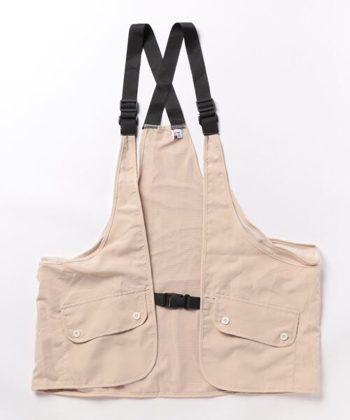 DEVICE(デバイス)の「ルーズ ミリタリー アウトドア バックパック フィッシング ベスト(ベスト・メンズ・ブラック/ベージュ・FREE)」の5枚目の写真