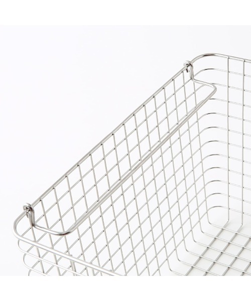 【007】無印良品　ステンレスワイヤーバスケット4　【3個セット】 MUJI ステンレスワイヤーバスケット4 | 無印良品