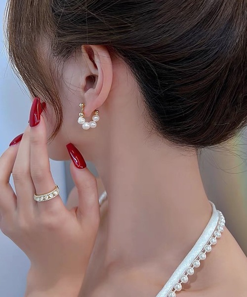 LA VORAGINE(ラ ヴォラジネ)の「(ポスト:925シルバー)アレルギー対応淡水パールピアス(ピアス(両耳用)・レディース・A/B・FREE)」の11枚目の写真