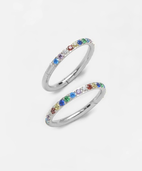 blackdia ocean(ブラックダイヤオーシャン)の「blackdia ocean カラージルコニアフープボディピアス(ピアス(両耳用)・レディース・ピンク/シルバー系/シルバー系その他/ゴールド/ゴールド系その他/ブラック系その他/シルバー/ゴールド系/ブラック/ピンク系その他・#6/#8/#10/#12)」の7枚目の写真