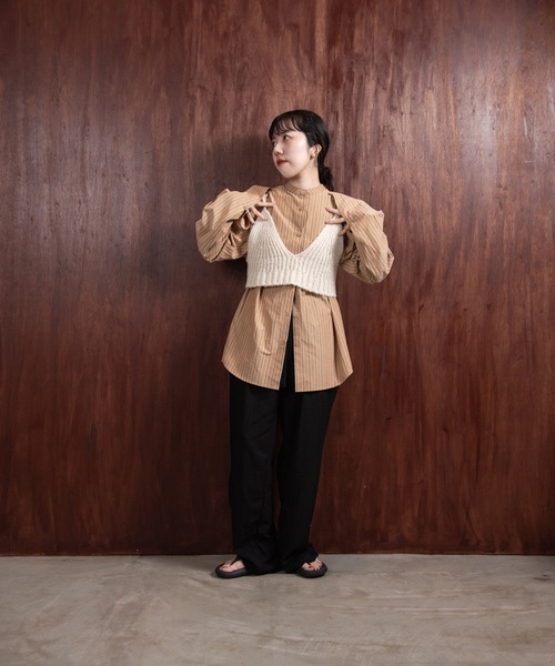 lawgy（ラウジー）の「natural knit bustier（その他トップス・レディース・アイボリー・FREE）」の3枚目の写真