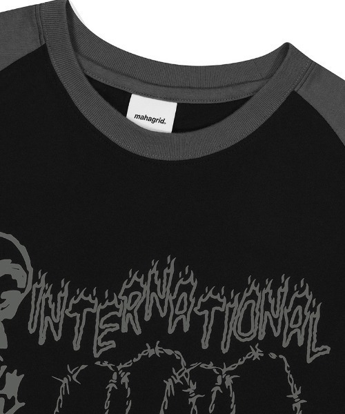 [ MAHAGRID]★韓国大人気★PAINTER TEE mahagrid/マハグリッド』INTERNATIONAL RAGLAN LS TEE