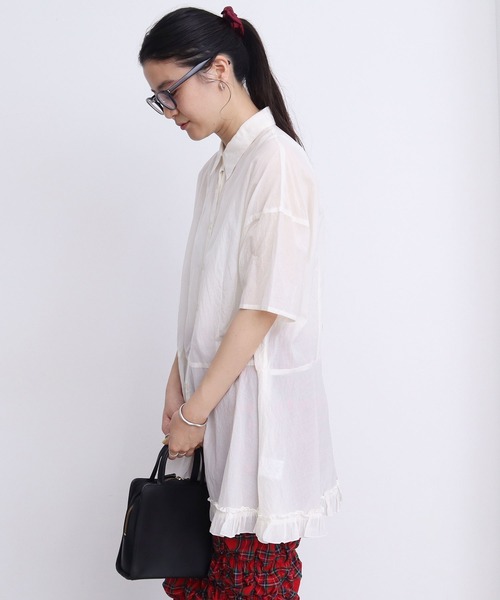 ブラウス シャツ C/Cu washer Annie blouse レディース fig London ブラウス シャツ C/Cu washer Annie blouse