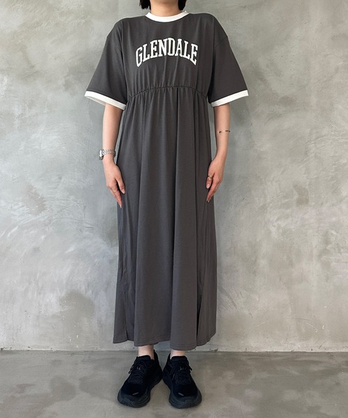 ＊新品未開封＊フレンチ レーヨン ロゴ ワンピース グレー 新品未開封＊フレンチ レーヨン ロゴ ワンピース グレー - メルカリ