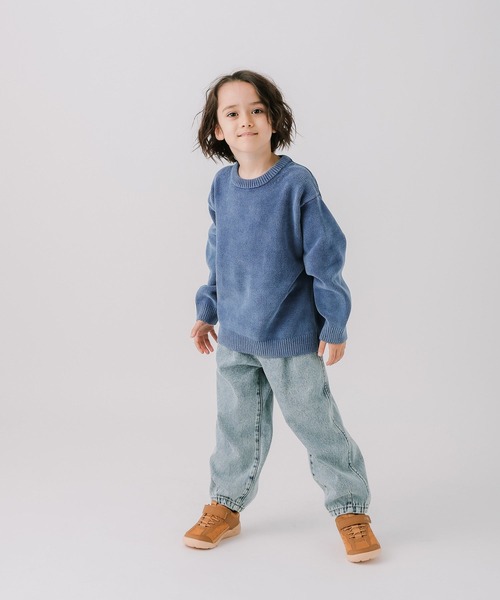 BAYFLOW（ベイフロー）の「[遊んで汚れても安心♪]アラエルFinedayカラーニット（KIDS）（ニット/セーター・キッズ・イエロー/チャコール/パープル/ブルー/カーキ・110cm/120cm/130cm/140cm/150cm）」の6枚目の写真