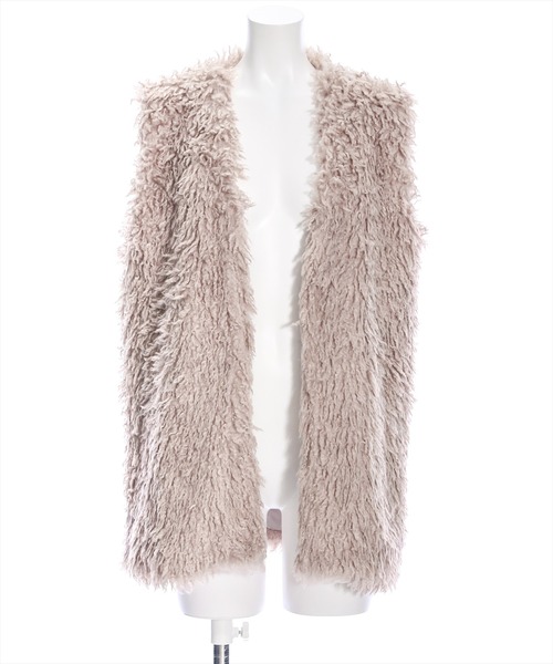 THINK FUR クリーム色ファーベスト 2025秋冬新作 ファーベスト ベスト