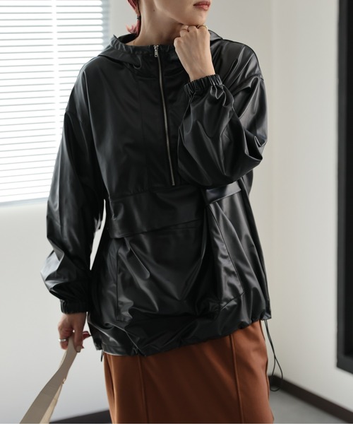 【INTERCREW】★人気商品★半そで ブロック アノラック HIDE AND SEEK - Nylon Anorak Jacket (BLACK) / セットアップ