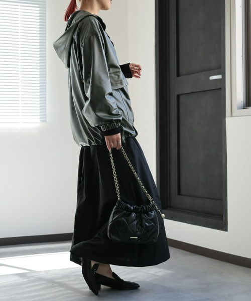 フェイクレザー　アノラックパーカー　11747391 セール】フェイクレザーアノラック（その他アウター）｜ap retro