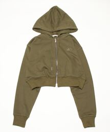 atmos pink ロゴ刺繍 ショート ZIP フーディー