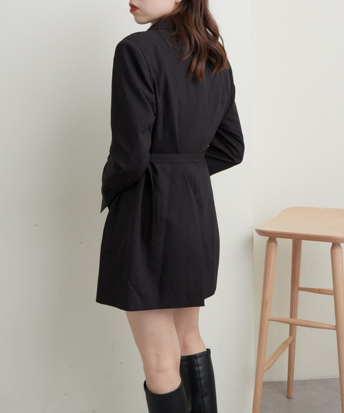 テーラーベルベットミニワンピース/BLK/M テーラーベルベットミニワンピース/BLK/M