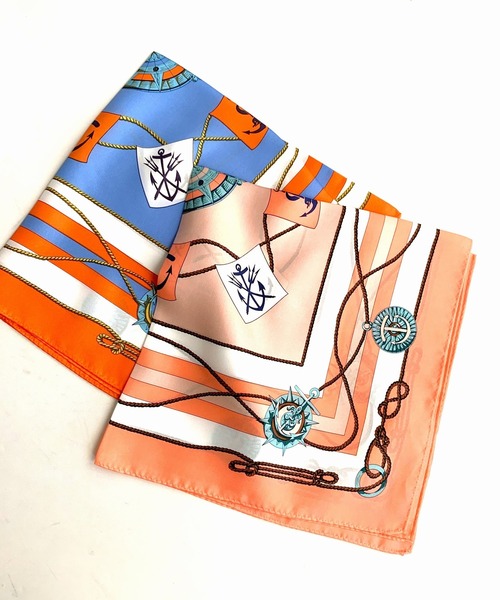 Q（キュー）の「マリンスカーフ（バンダナ/スカーフ・レディース・オレンジ/ピンクベージュ・ONE SIZE）」の3枚目の写真