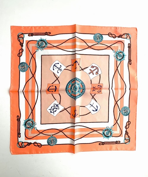 Q（キュー）の「マリンスカーフ（バンダナ/スカーフ・レディース・オレンジ/ピンクベージュ・ONE SIZE）」の10枚目の写真