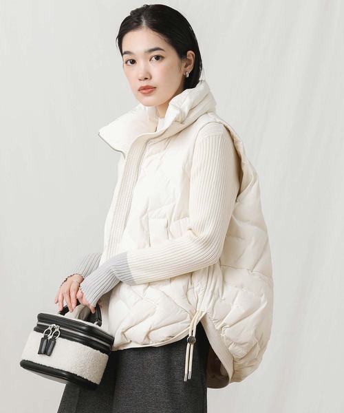 margaux(マルゴー)の「キルティングダウンベスト(ダウンベスト・レディース・ブラック/オフホワイト・FREE)」の10枚目の写真