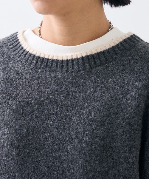 セール】袖ロゴ ニット/プルオーバーニット（ニット/セーター