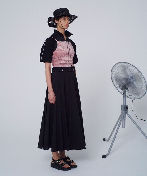 Ray BEAMS（レイビームス）の「Ray BEAMS / 透編み ラフィア ハット（ハット・レディース・ナチュラル/ブラック・ONE SIZE）」の6枚目の写真