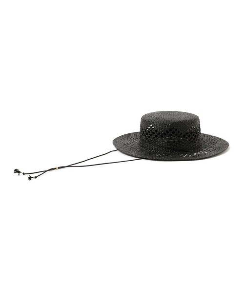Ray BEAMS（レイビームス）の「Ray BEAMS / 透編み ラフィア ハット（ハット・レディース・ナチュラル/ブラック・ONE SIZE）」の15枚目の写真