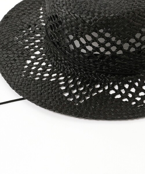 Ray BEAMS（レイビームス）の「Ray BEAMS / 透編み ラフィア ハット（ハット・レディース・ナチュラル/ブラック・ONE SIZE）」の17枚目の写真