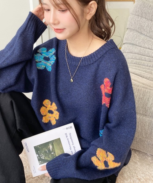 machatt フォルムプルオーバー　フラワーブラック フォルムプルオーバー（フラワー/ブラック） | MACHATT ONLINE STORE