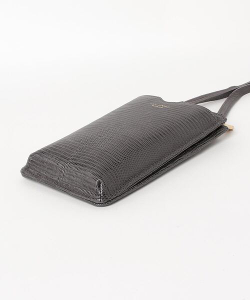 VIOLAd'ORO（ヴィオラドーロ）の「VIOLAd’ORO (ヴィオラドーロ) リザード型押しレザー スマートフォンポシェット/ADRIA / V-1289（スマホグッズ・レディース・グレー系その他6・F）」の3枚目の写真