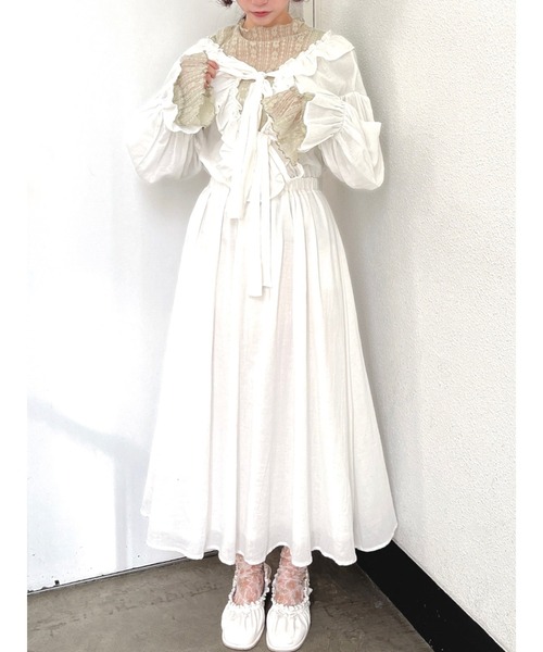 merry jenny（メリージェニー）の「ribbonガーゼ2wayワンピース