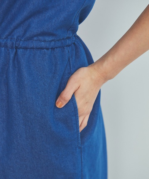 Dot＆Stripes CHILD WOMAN（ドットアンドストライプス　チャイルドウーマン）の「☆4.5ozライトデニム カットワークジャンプスーツ（つなぎ/オールインワン・レディース・ブルー・FREE）」の16枚目の写真