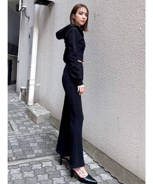 GYDA（ジェイダ）の「コルセットデザイン ZIP UP パーカー（パーカー・レディース・ブラック/ベージュ・FREE）」の12枚目の写真