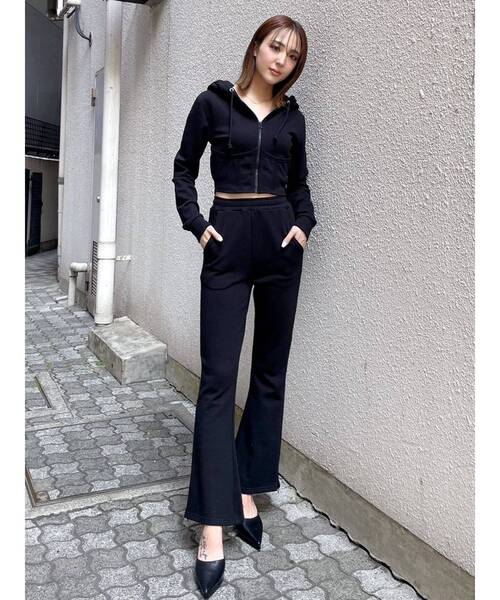 GYDA（ジェイダ）の「コルセットデザイン ZIP UP パーカー（パーカー・レディース・ブラック/ベージュ・FREE）」の21枚目の写真