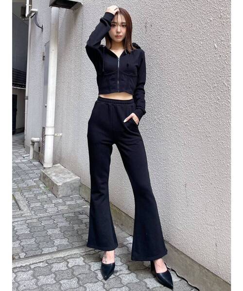 GYDA（ジェイダ）の「コルセットデザイン ZIP UP パーカー（パーカー・レディース・ブラック/ベージュ・FREE）」の9枚目の写真