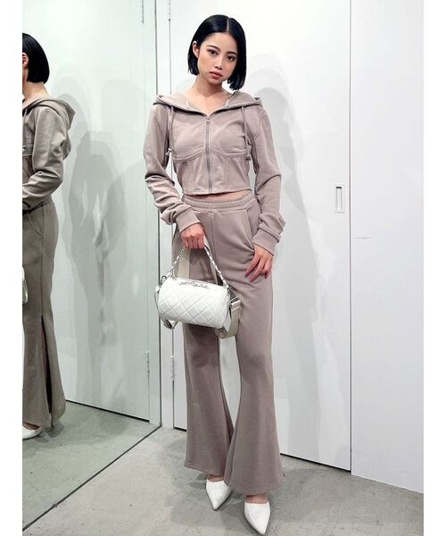 GYDA（ジェイダ）の「コルセットデザイン ZIP UP パーカー（パーカー・レディース・ブラック/ベージュ・FREE）」の10枚目の写真