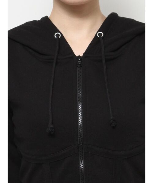 GYDA（ジェイダ）の「コルセットデザイン ZIP UP パーカー（パーカー・レディース・ブラック/ベージュ・FREE）」の14枚目の写真