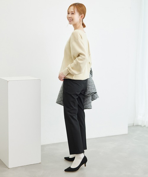 ROPE' PICNIC（ロペピクニック）の「裏起毛スティックパンツ/アンチピリング・シワになりにくい（その他パンツ・レディース・ライトグレー/ブラック・40/36/38）」の4枚目の写真