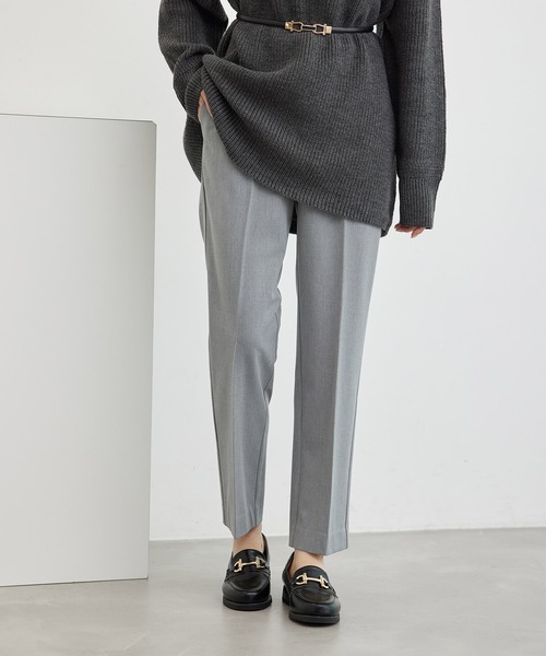 ROPE' PICNIC（ロペピクニック）の「裏起毛スティックパンツ/アンチピリング・シワになりにくい（その他パンツ・レディース・ライトグレー/ブラック・40/36/38）」の8枚目の写真