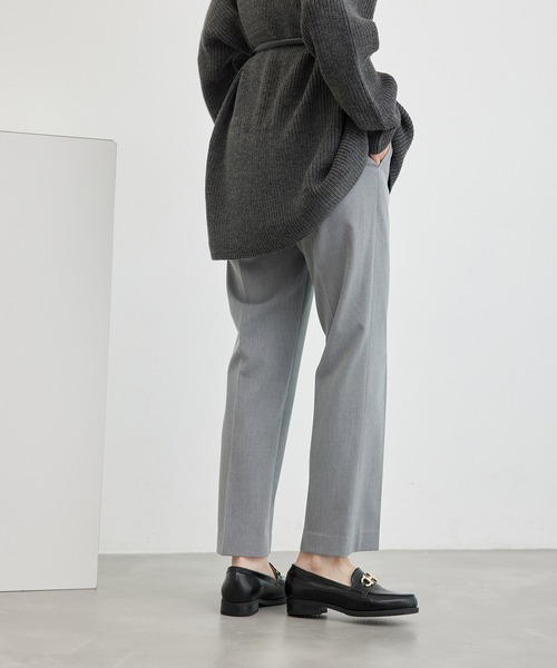 ROPE' PICNIC（ロペピクニック）の「裏起毛スティックパンツ/アンチピリング・シワになりにくい（その他パンツ・レディース・ライトグレー/ブラック・40/36/38）」の9枚目の写真
