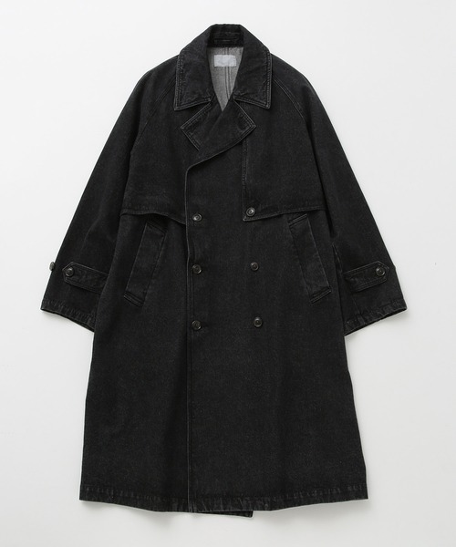 JUN トレンチコート⑤ 黒　ヴィンテージ　 デッドストック　新品未使用品 JUNRED（ジュンレッド）の「ヴィンテージデニムトレンチコート