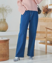 [ 裏微起毛 ] 超楽ストレッチストレートデニムパンツ