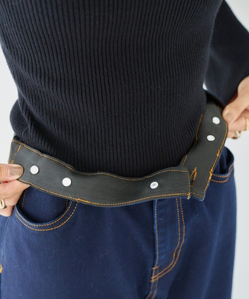 【LOEWE】伸縮性ウエストバンド ストレートレッグ パンツ 上品シックでかっこいい》【LOEWE】ドレープ デニムジーンズ
