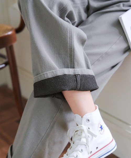 KOBE LETTUCE（コウベレタス）の「[ 裏微起毛 ] 超楽ストレッチストレートデニムパンツ（デニムパンツ・レディース・ブルー/ブラック/インディゴブルー/グレー・M/PL/XP/XL/PM/L）」の16枚目の写真