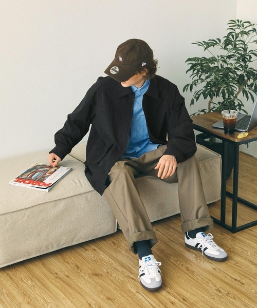 EMMA CLOTHES（エマクローズ）の「ワッシャーナイロン ビッグシルエットショートミリタリーブルゾン（ミリタリージャケット・メンズ・チャコールグレー/ブラック・M/L）」の9枚目の写真