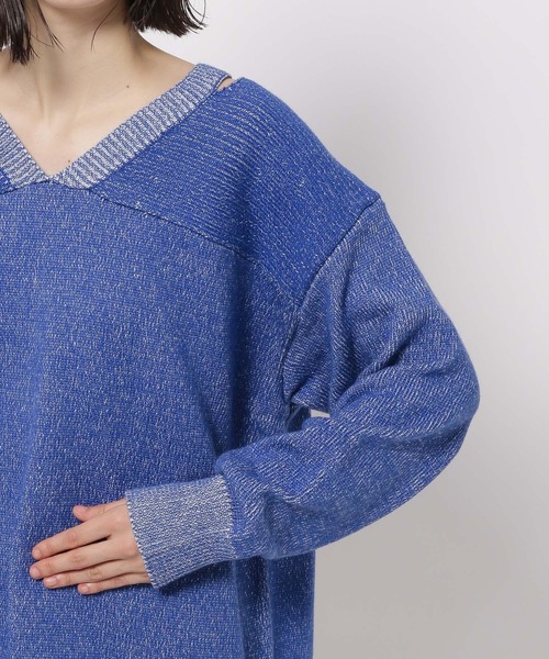 niko and...（ニコアンド）の「スリットVネックニット（ニット/セーター・レディース・グレー/ブルー/アイボリー/ピンク・FREE）」の18枚目の写真