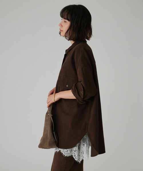 BABYLONE デニムビッグシャツ　ブラック デニムビッグシャツ（シャツ/ブラウス）｜BABYLONE（バビロン）の