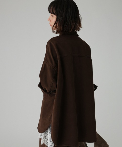 BABYLONE デニムビッグシャツ　ブラック デニムビッグシャツ（シャツ/ブラウス）｜BABYLONE（バビロン