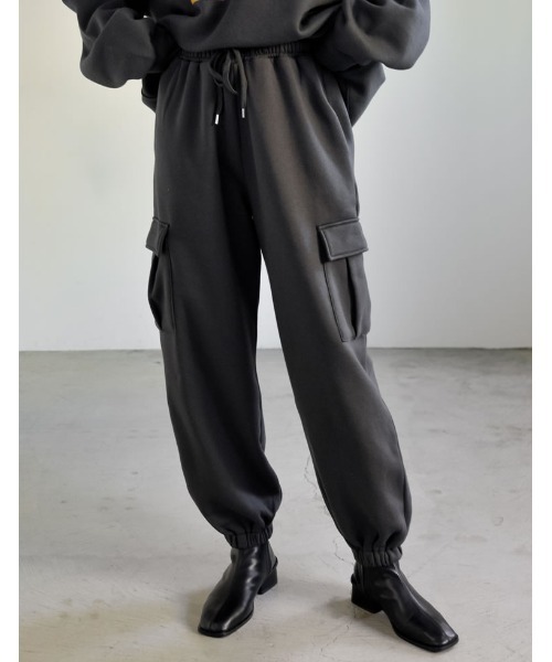 Re:EDIT（リエディ）の「[低身長サイズ有]裏起毛カーゴパンツ（カーゴパンツ・レディース・ホワイト/オートミール/チャコールグレー/ブラック/アイボリー系・MEDIUM/LARGE/SHORT）」の20枚目の写真